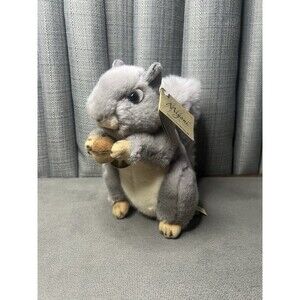 Miyoni by Aurora Grey Squirrel Acorn Plush Stuffed Animal Realistic Toy 8 inch